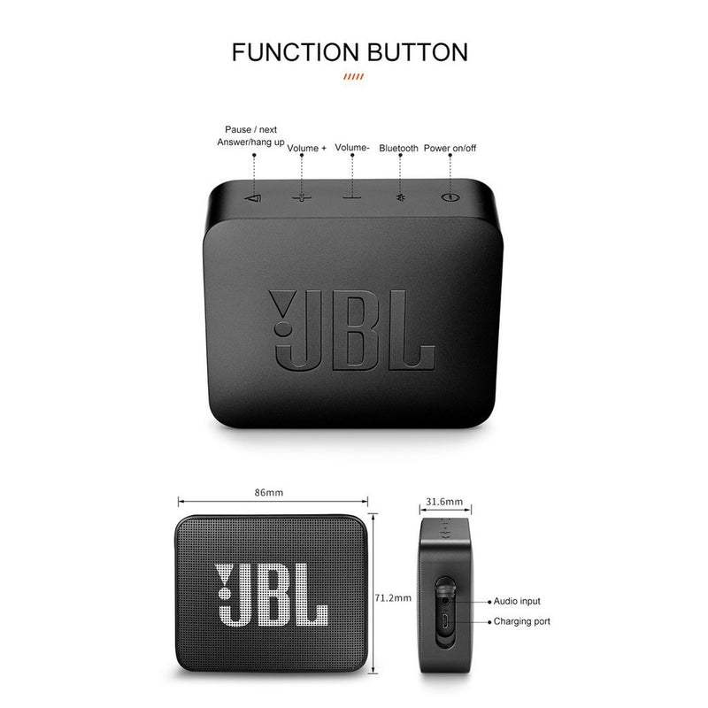 Caixa de Som JBL Go 2 Original Bluetooth À Prova D'Água